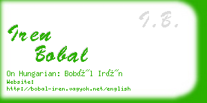 iren bobal business card